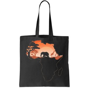 Africa Animal Map Safari African Animals Tote Bag