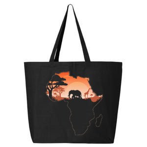 Africa Animal Map Safari African Animals 25L Jumbo Tote