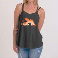 Africa Animal Map Safari African Animals Women's Strappy Tank