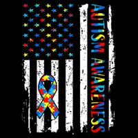 Autism Awareness Mom Dad USA flag Autistic Awareness Autism Tall Hoodie