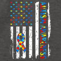 Autism Awareness Mom Dad USA flag Autistic Awareness Autism Vector Backpack