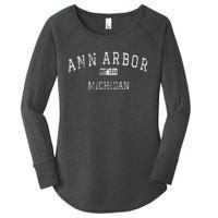 Ann Arbor Michigan MI Vintage Women's Perfect Tri Tunic Long Sleeve Shirt