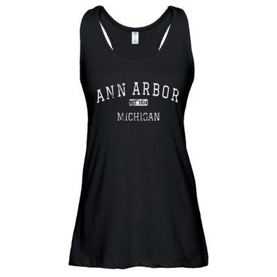 Ann Arbor Michigan MI Vintage Ladies Essential Flowy Tank