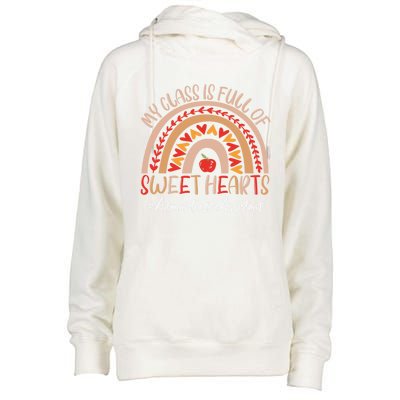 Administrative Assistant My Class Is Full Of Sweet Hearts Gift Womens Funnel Neck Pullover Hood