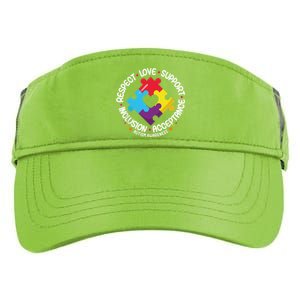 Autism Awareness Month Respect Love Support Autism Funny Gift Adult Drive Performance Visor