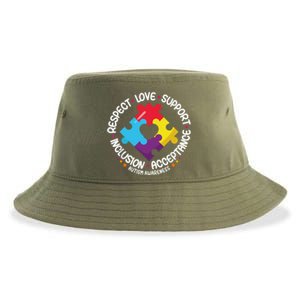 Autism Awareness Month Respect Love Support Autism Funny Gift Sustainable Bucket Hat