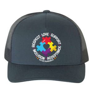 Autism Awareness Month Respect Love Support Autism Funny Gift Yupoong Adult 5-Panel Trucker Hat