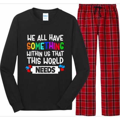 Autism Awareness Mom Dad Teacher Autism Support Month Gift Long Sleeve Pajama Set