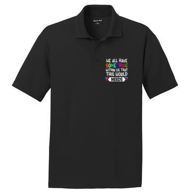 Autism Awareness Mom Dad Teacher Autism Support Month Gift PosiCharge RacerMesh Polo