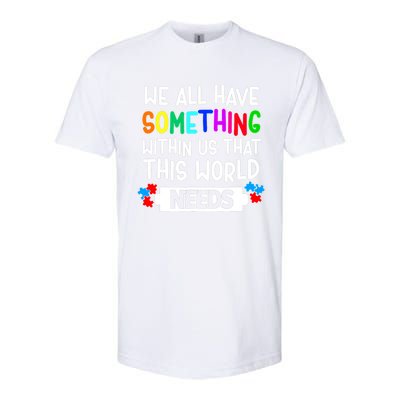 Autism Awareness Mom Dad Teacher Autism Support Month Gift Softstyle CVC T-Shirt