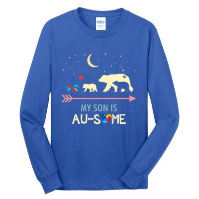 Autism Awareness Mama Bear My Son Is Ausome Great Gift Tall Long Sleeve T-Shirt