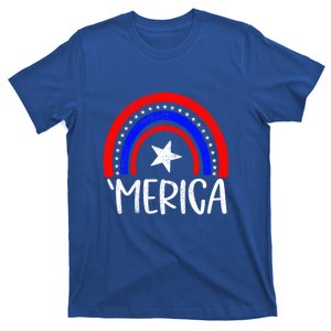 American America `Merica Rainbow Flag Patriotic 4th Of July Great Gift T-Shirt