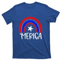 American America `Merica Rainbow Flag Patriotic 4th Of July Great Gift T-Shirt