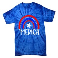 American America `Merica Rainbow Flag Patriotic 4th Of July Great Gift Tie-Dye T-Shirt