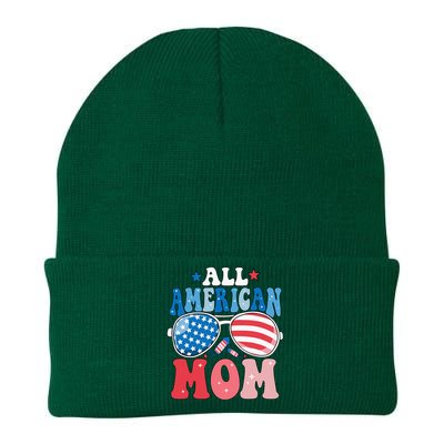 All American Mom Sunglasses 4th of July Family Matching Knit Cap Winter Beanie