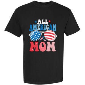 All American Mom Sunglasses 4th of July Family Matching Garment-Dyed Heavyweight T-Shirt