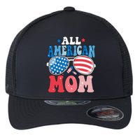 All American Mom Sunglasses 4th of July Family Matching Flexfit Unipanel Trucker Cap