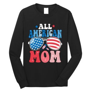 All American Mom Sunglasses 4th of July Family Matching Long Sleeve Shirt