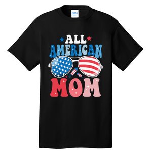 All American Mom Sunglasses 4th of July Family Matching Tall T-Shirt