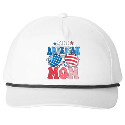 All American Mom Sunglasses 4th of July Family Matching Snapback Five-Panel Rope Hat