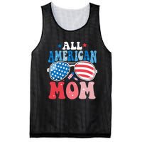 All American Mom Sunglasses 4th of July Family Matching Mesh Reversible Basketball Jersey Tank