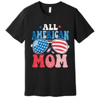 All American Mom Sunglasses 4th of July Family Matching Premium T-Shirt