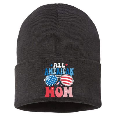 All American Mom Sunglasses 4th of July Family Matching Sustainable Knit Beanie