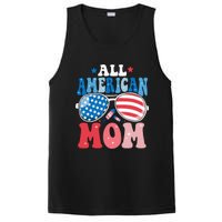 All American Mom Sunglasses 4th of July Family Matching PosiCharge Competitor Tank