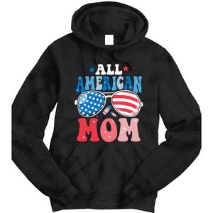 All American Mom Sunglasses 4th of July Family Matching Tie Dye Hoodie