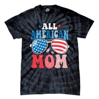 All American Mom Sunglasses 4th of July Family Matching Tie-Dye T-Shirt