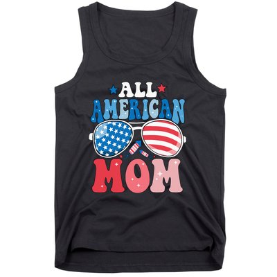 All American Mom Sunglasses 4th of July Family Matching Tank Top