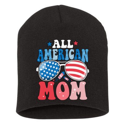 All American Mom Sunglasses 4th of July Family Matching Short Acrylic Beanie