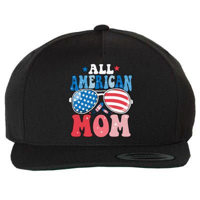 All American Mom Sunglasses 4th of July Family Matching Wool Snapback Cap