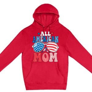 All American Mom Sunglasses 4th of July Family Matching Premium Pullover Hoodie