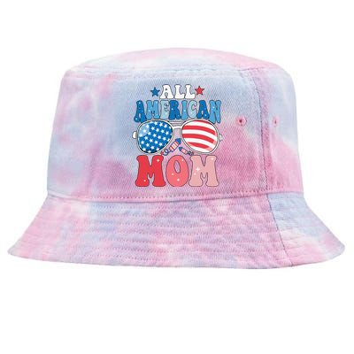 All American Mom Sunglasses 4th of July Family Matching Tie-Dyed Bucket Hat