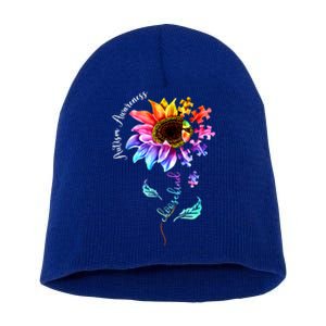 Autism Awareness Mom Choose Kind Autism Funny Gift Short Acrylic Beanie