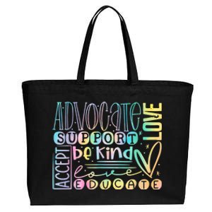 Autism Awareness Mashup Cotton Canvas Jumbo Tote