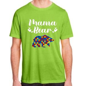 Autism Awareness Mama Bear Puzzle Piece Autistic Mom Gift Cool Gift Adult ChromaSoft Performance T-Shirt