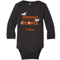 Animals Are My Kind Of People Baby Long Sleeve Bodysuit