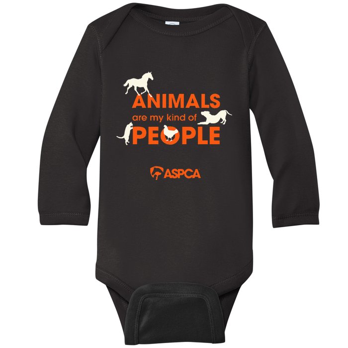 Animals Are My Kind Of People Baby Long Sleeve Bodysuit