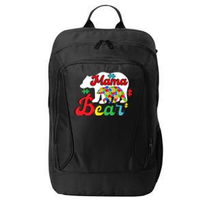 Autism Awareness Mama Bear Support Autistic Autism Mom Gift City Backpack