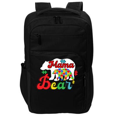 Autism Awareness Mama Bear Support Autistic Autism Mom Gift Impact Tech Backpack