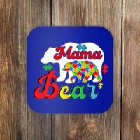 Autism Awareness Mama Bear Support Autistic Autism Mom Gift Coaster