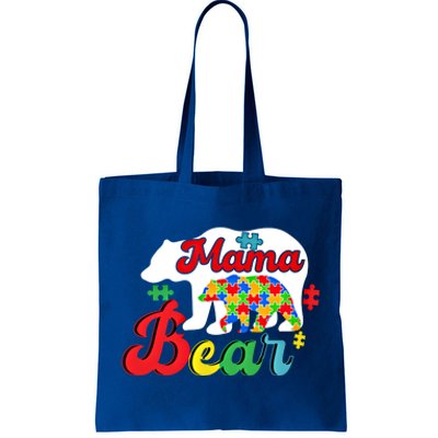 Autism Awareness Mama Bear Support Autistic Autism Mom Gift Tote Bag