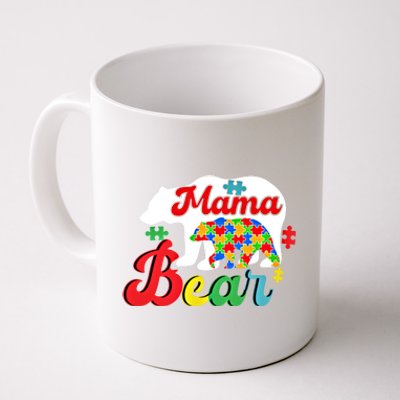 Autism Awareness Mama Bear Support Autistic Autism Mom Gift Coffee Mug