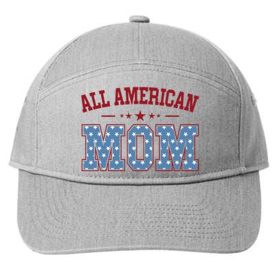 All American Mom Matching Family 4th Of July 7-Panel Snapback Hat