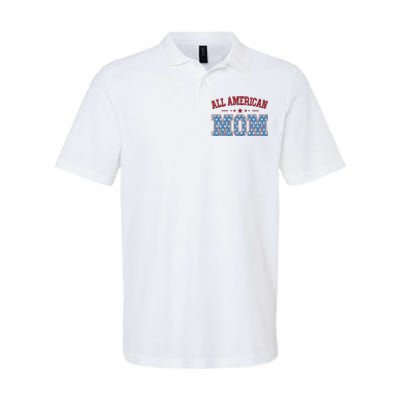 All American Mom Matching Family 4th Of July Softstyle Adult Sport Polo