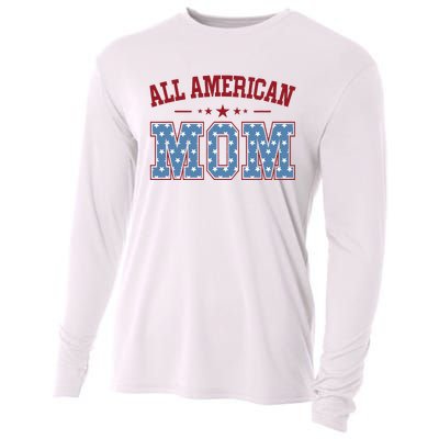 All American Mom Matching Family 4th Of July Cooling Performance Long Sleeve Crew