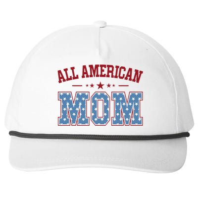 All American Mom Matching Family 4th Of July Snapback Five-Panel Rope Hat