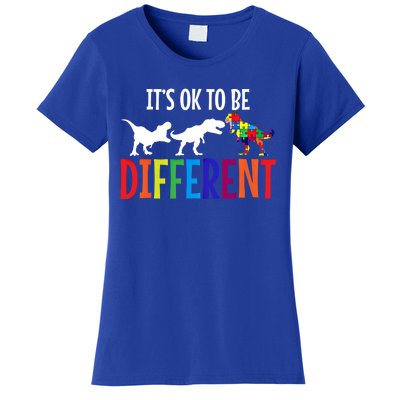 Autism Awareness Month Trex Puzzle Dino Neurodiversity Gift Women's T-Shirt